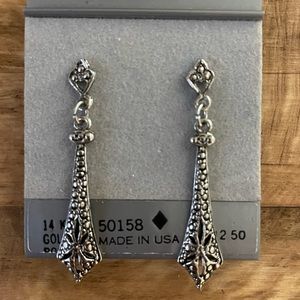 Silver drop earrings